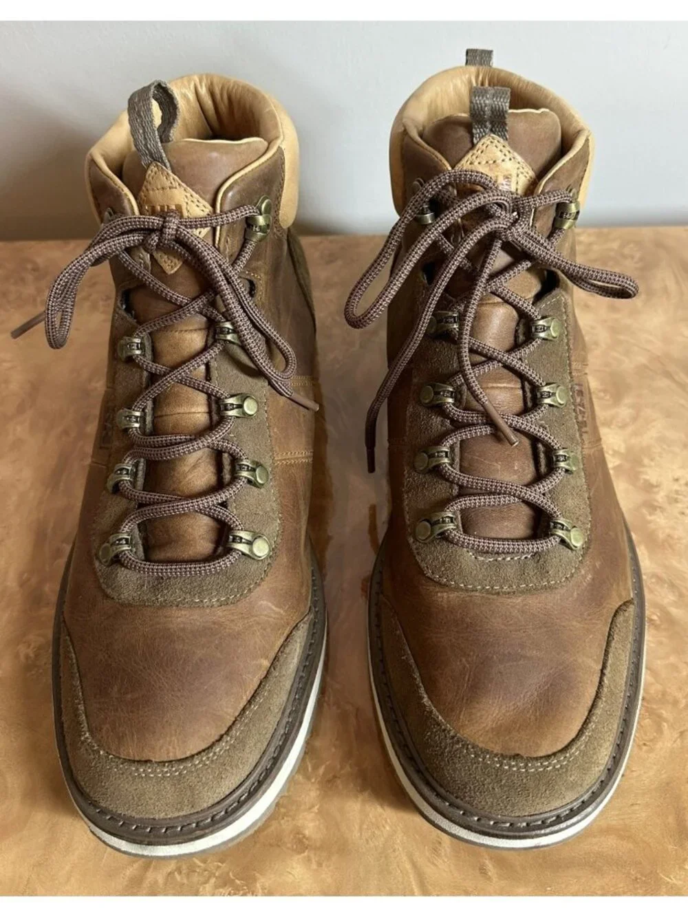 Helly Hansen Men's Brown Leather Suede Hiking Boots Size 11 EU 45